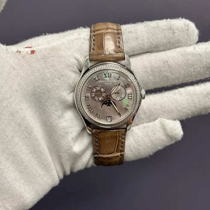 Patek Philippe Annual Calendar 37mm MOP Dial Watch Ref 4936G001 Happy Jewelers Watches Patek Philippe Annual Calendar 37mm MOP Dial Watch Ref 4936G001 Happy Jewelers Watches