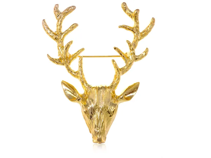 Refined by AnnaKaci Rings Vintage Retro Deer Antler Stag Moose Elk Head Animal Ring
