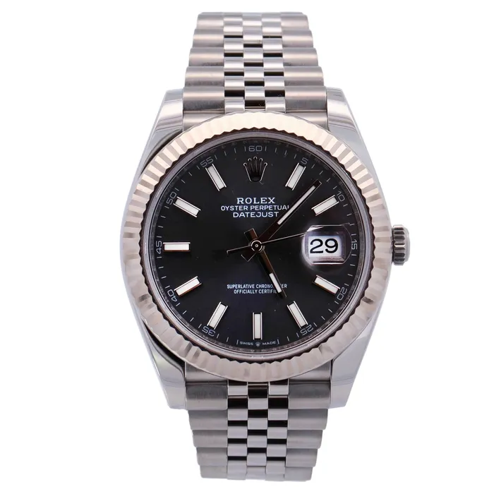 Rolex Datejust 41mm Rhodium Dial Watch Ref 126334 Happy Jewelers Watches
