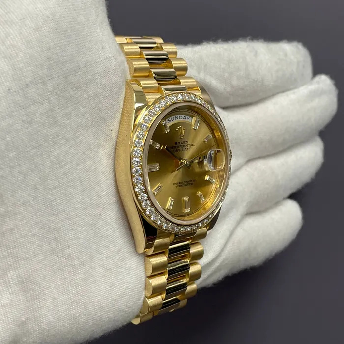 Rolex DayDate 40mm Champagne Dial Watch Ref 228348RBR Happy Jewelers Watches Rolex DayDate 40mm Champagne Dial Watch Ref 228348RBR Happy Jewelers Watches