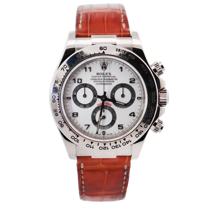Rolex Daytona 40mm White Dial Watch Ref 116519 Happy Jewelers Watches