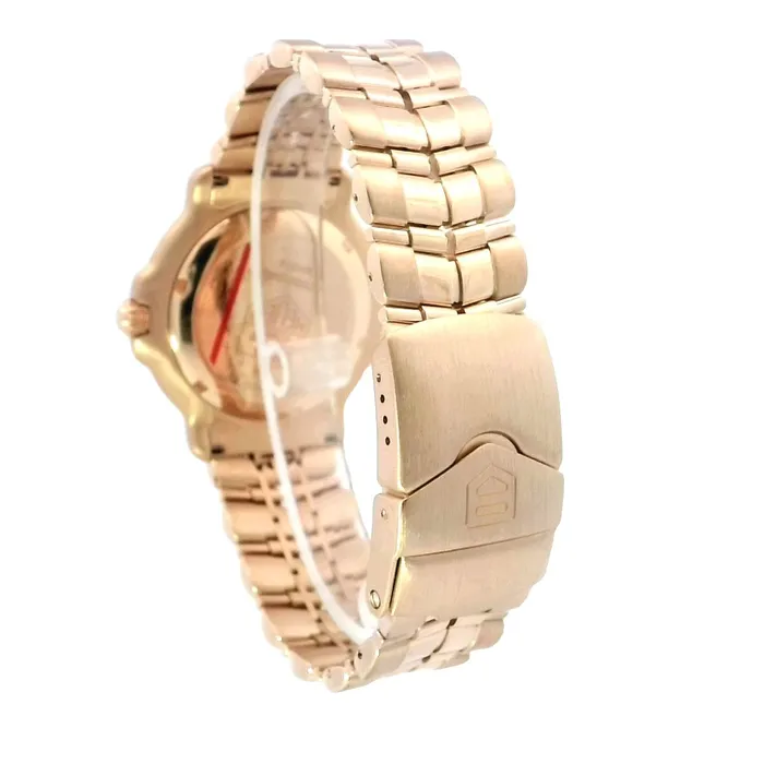 TAG Heuer Chronometer Yellow Gold 39mm Champagne Diamond Dial Watch Ref WH514 Happy Jewelers Watches TAG Heuer Chronometer Yellow Gold 39mm Champagne Diamond Dial Watch Ref WH514 Happy Jewelers Watches