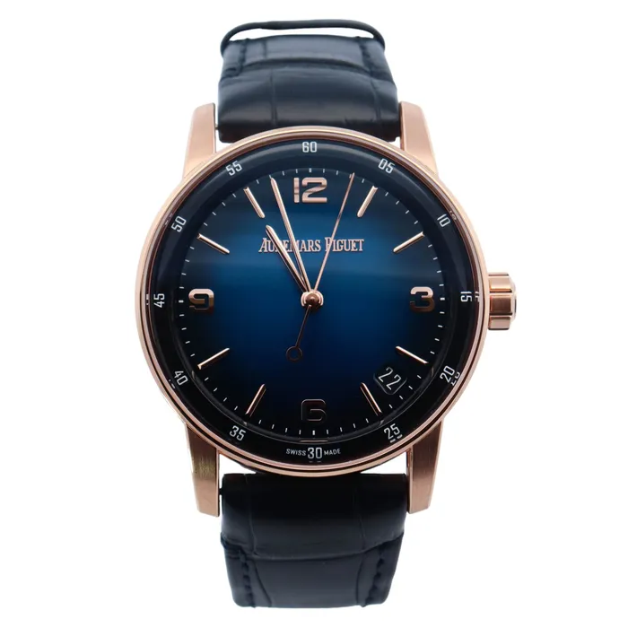 Watches Happy Jewelers Audemars Piguet Code 1159 Rose Gold 41mm Blue Arabic Stick Dial Watch Reference 15210OROOA002KB03 Watches Happy Jewelers Audemars Piguet Code 1159 Rose Gold 41mm Blue Arabic Stick Dial Watch Reference 15210OROOA002KB03