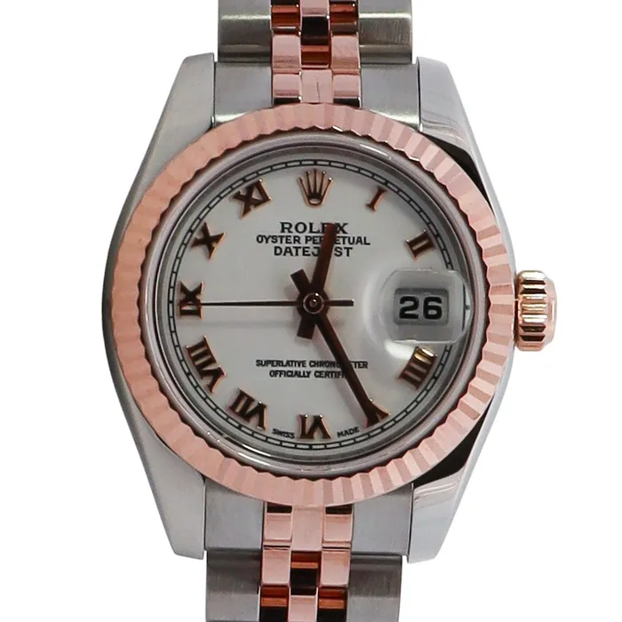 Watches Happy Jewelers Rolex Datejust 26mm White Dial Watch Ref 179171