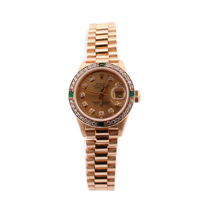 Watches Happy Jewelers Rolex Datejust Yellow Gold 26mm Champagne Diamond Dot Dial Watch Reference 6917 Watches Happy Jewelers Rolex Datejust Yellow Gold 26mm Champagne Diamond Dot Dial Watch Reference 6917
