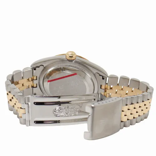 Watches Happy Jewelers Rolex Datejust Yellow Gold Steel 36mm Jubilee Diamond Dial Watch Reference 16233