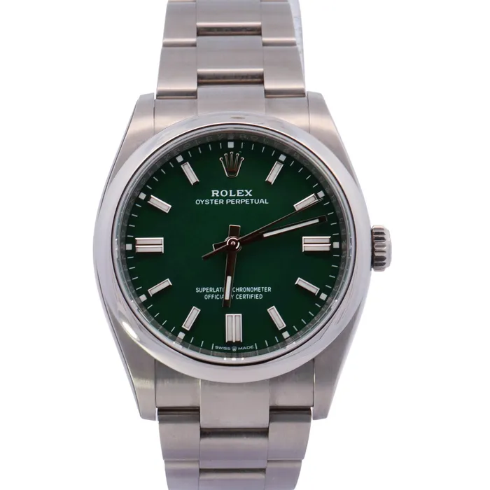 Watches Happy Jewelers Rolex Oyster Perpetual 36mm Green Dial Watch Ref 126000 Watches Happy Jewelers Rolex Oyster Perpetual 36mm Green Dial Watch Ref 126000