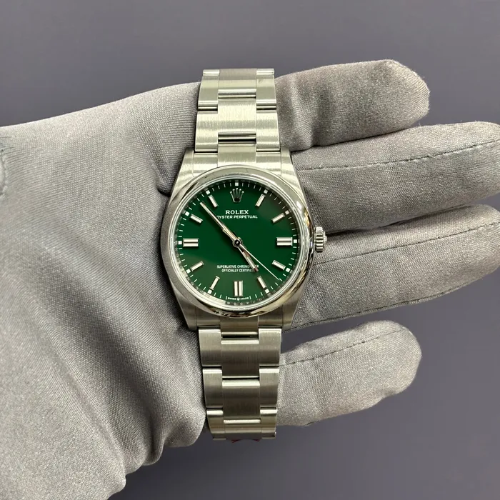 Watches Happy Jewelers Rolex Oyster Perpetual 36mm Green Dial Watch Ref 126000 Watches Happy Jewelers Rolex Oyster Perpetual 36mm Green Dial Watch Ref 126000