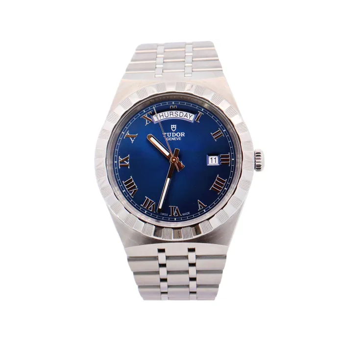 Watches Happy Jewelers Tudor Royal 41mm Blue Dial Watch Ref 28600