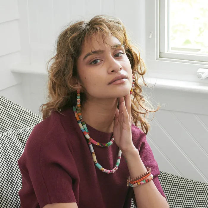 WorldFinds Necklaces Kantha Dot Dash Necklace