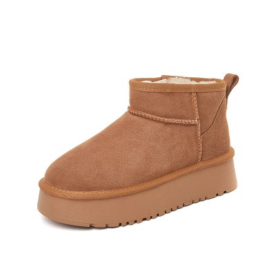 Stivaletti Flatform In Vera Pelle Scamosciata Con Pelo Wow 3547  | Stivaletti Donna Donna Donna